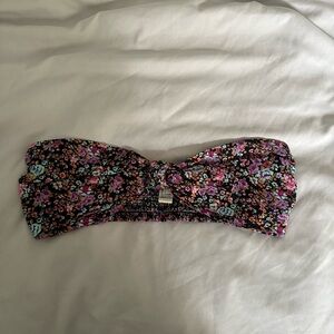 Floral Strapless Bandeau Top